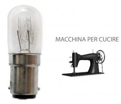 Lampada B15d 15w per Macchina da Cucire *(1pz)